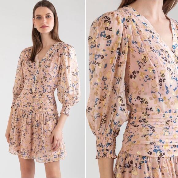 Shoshanna Pink and Gold Monte Dress - Picture 1 of 13